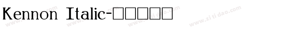 Kennon Italic字体转换